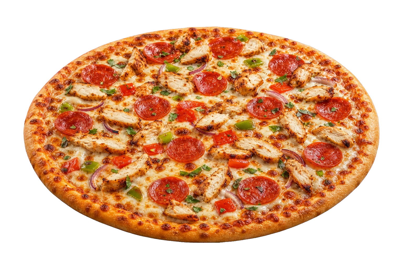 Freshly baked pizza